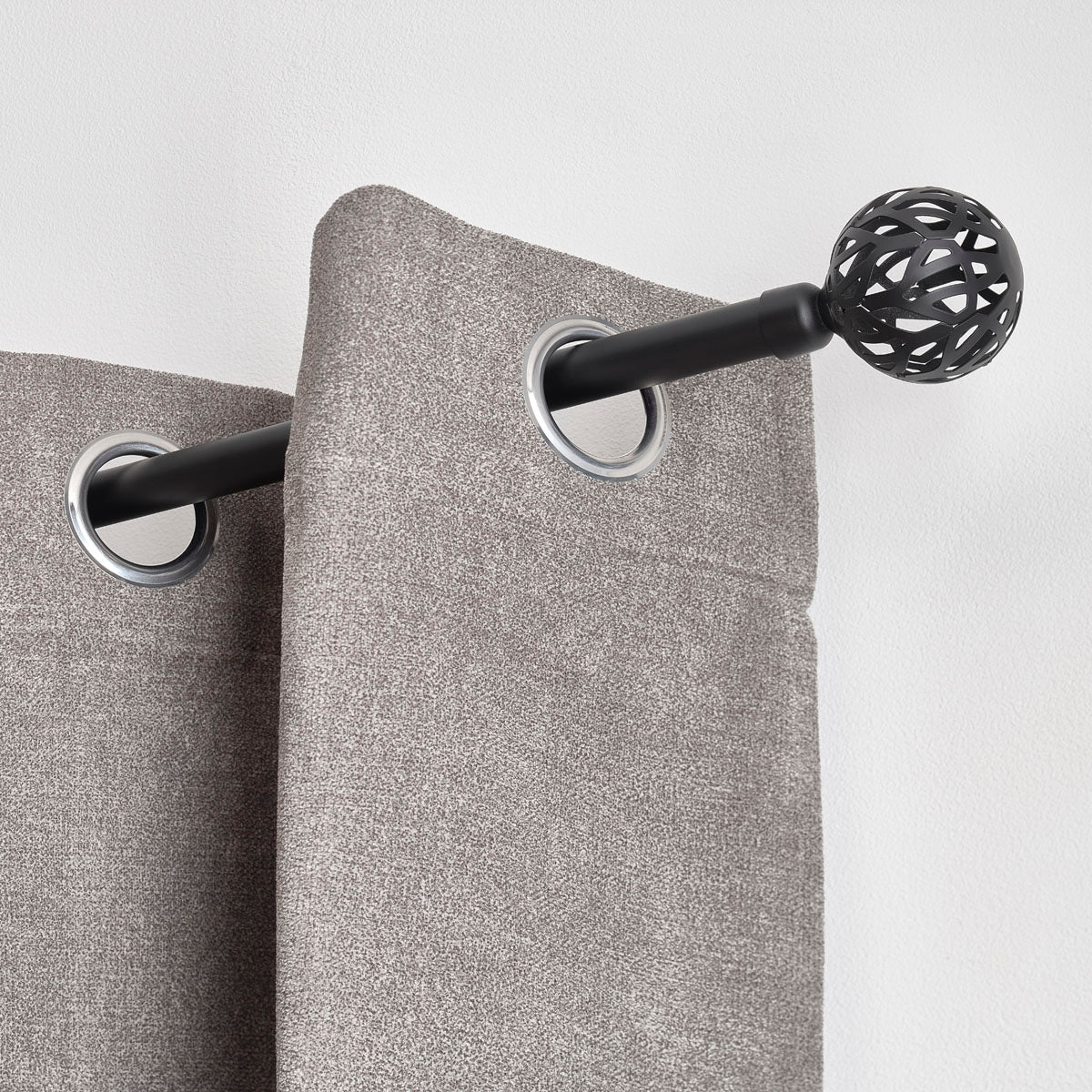 Galerie Extensibilă 210-380 CM Vintage - Negru Mat