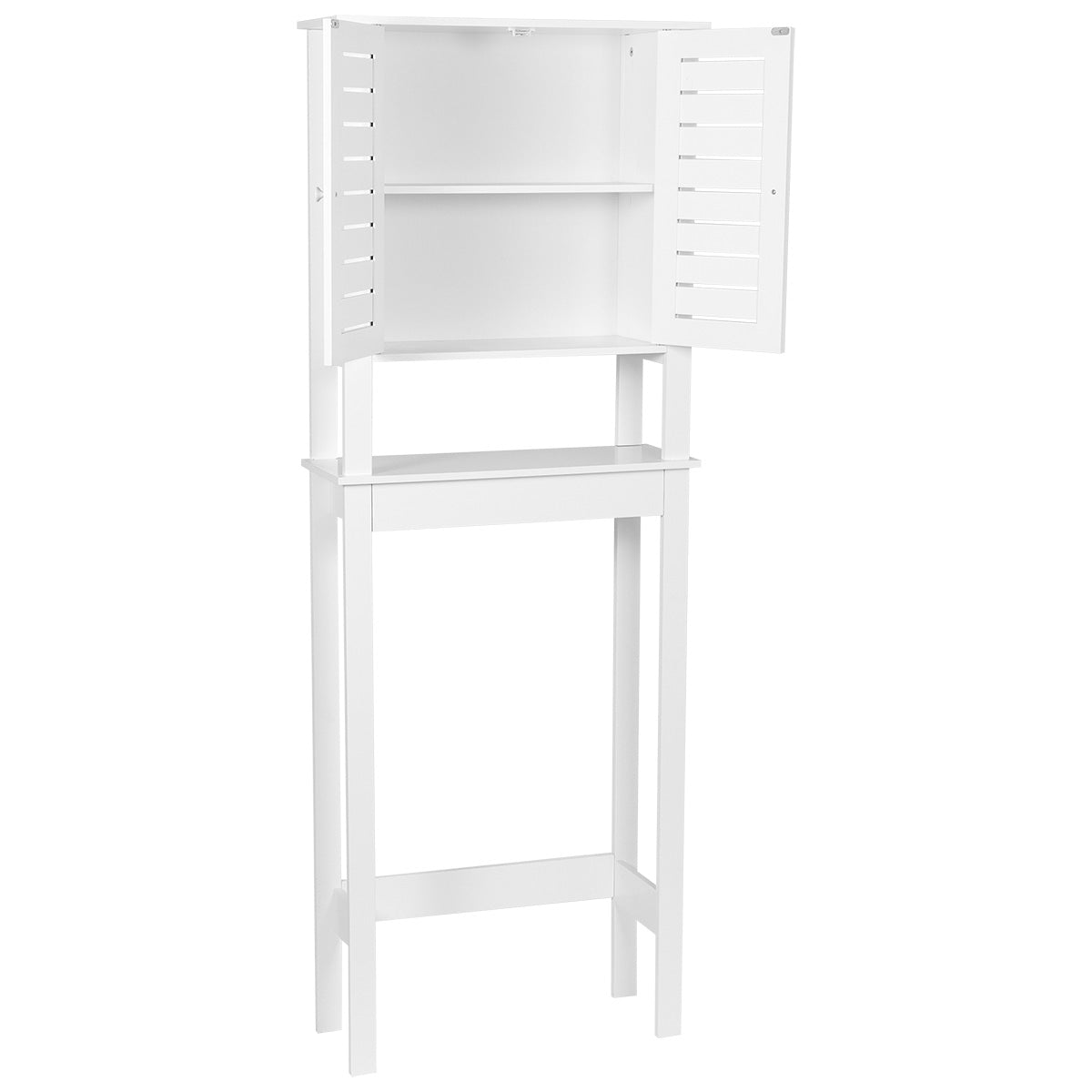 Raft De Toaletă Din MDF Cu 2 Uși + 1 Raft Interior - Santorin