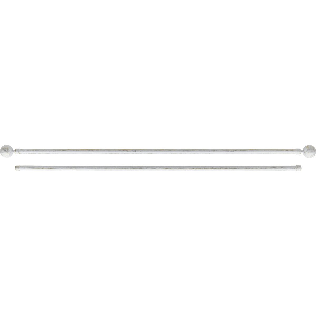 Set Galerie Dublă Extensibilă 120 - 210 CM Paloma Φ19MM - Alb Auriu - Set galerie extensibilă - Softambient