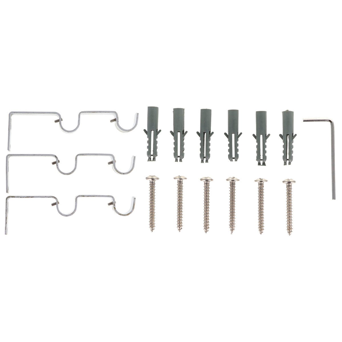 Set Galerie Dublă Extensibilă 120 - 210 CM Paloma Φ19MM - Alb Auriu - Set galerie extensibilă - Softambient