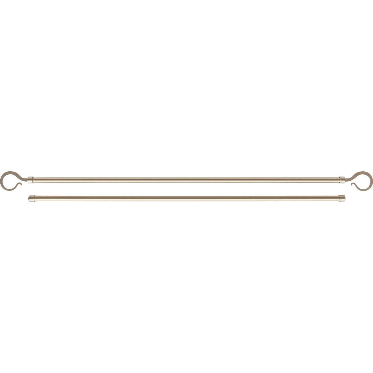 Set Galerie Dublă Extensibilă 210 - 380 CM Atelier Φ19MM - Auriu Mat - Set galerie extensibilă - Softambient