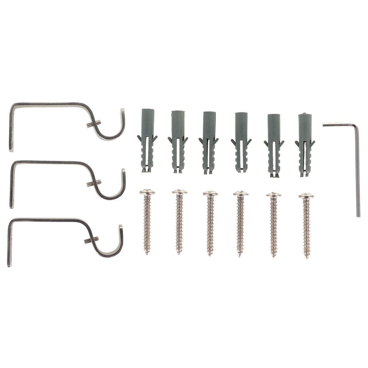 Set Galerie Extensibilă 120 - 210 CM Amazonia Φ19MM - Argintiu - Set galerie extensibilă - Softambient