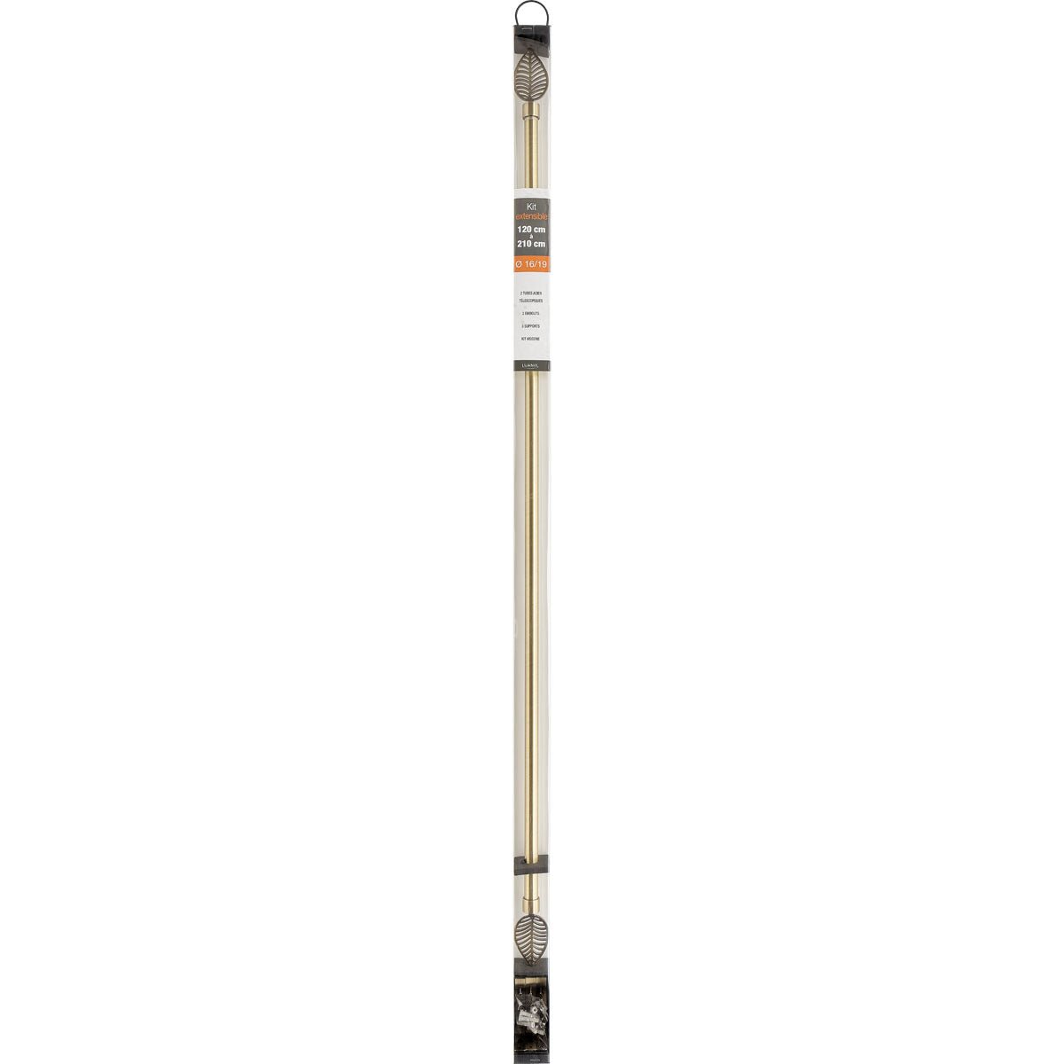 Set Galerie Extensibilă 120 - 210 CM Amazonia Φ19MM - Bronz - Set galerie extensibilă - Softambient