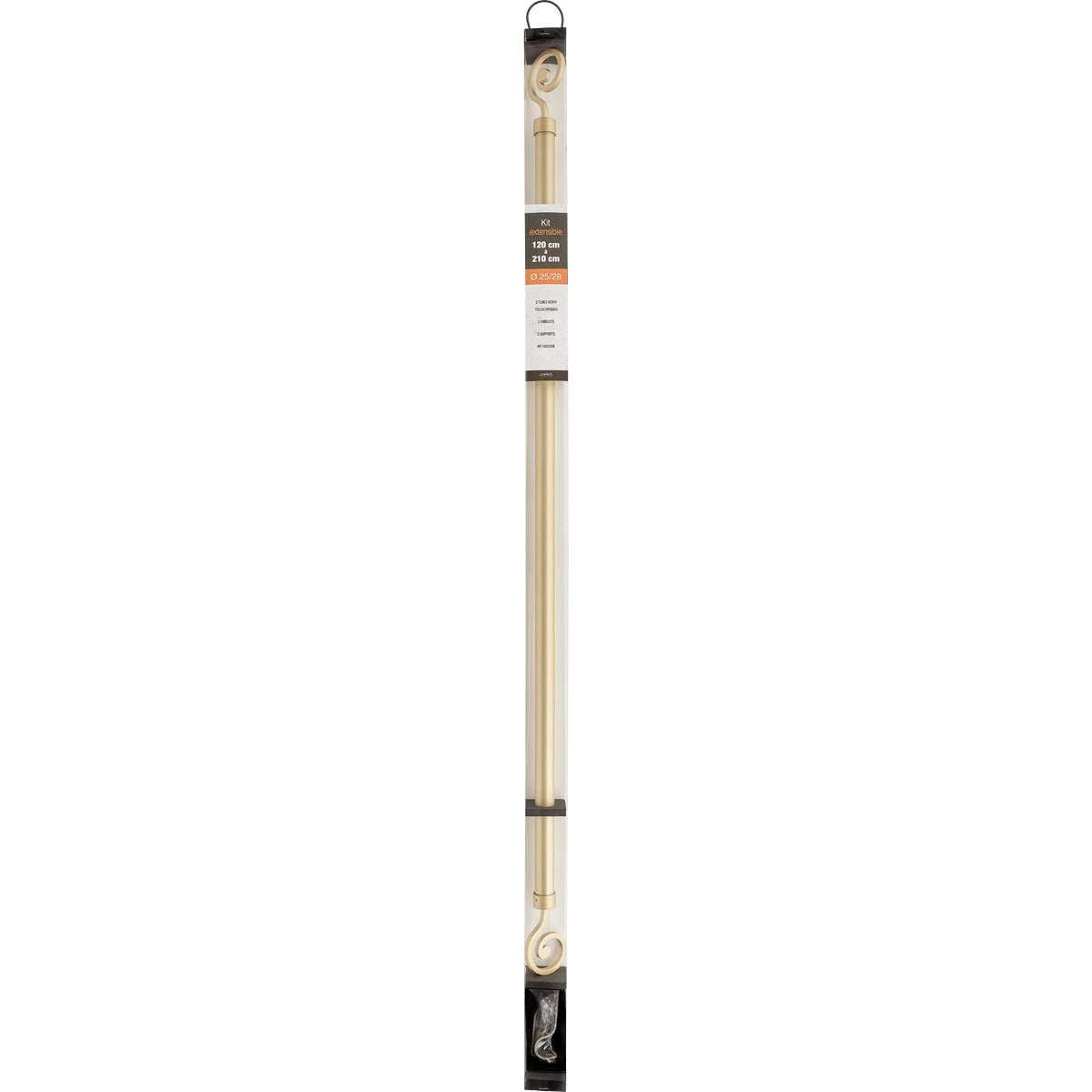 Set Galerie Extensibilă 120 - 210 CM Dream Φ28MM - Auriu Mat - Set galerie extensibilă - Softambient