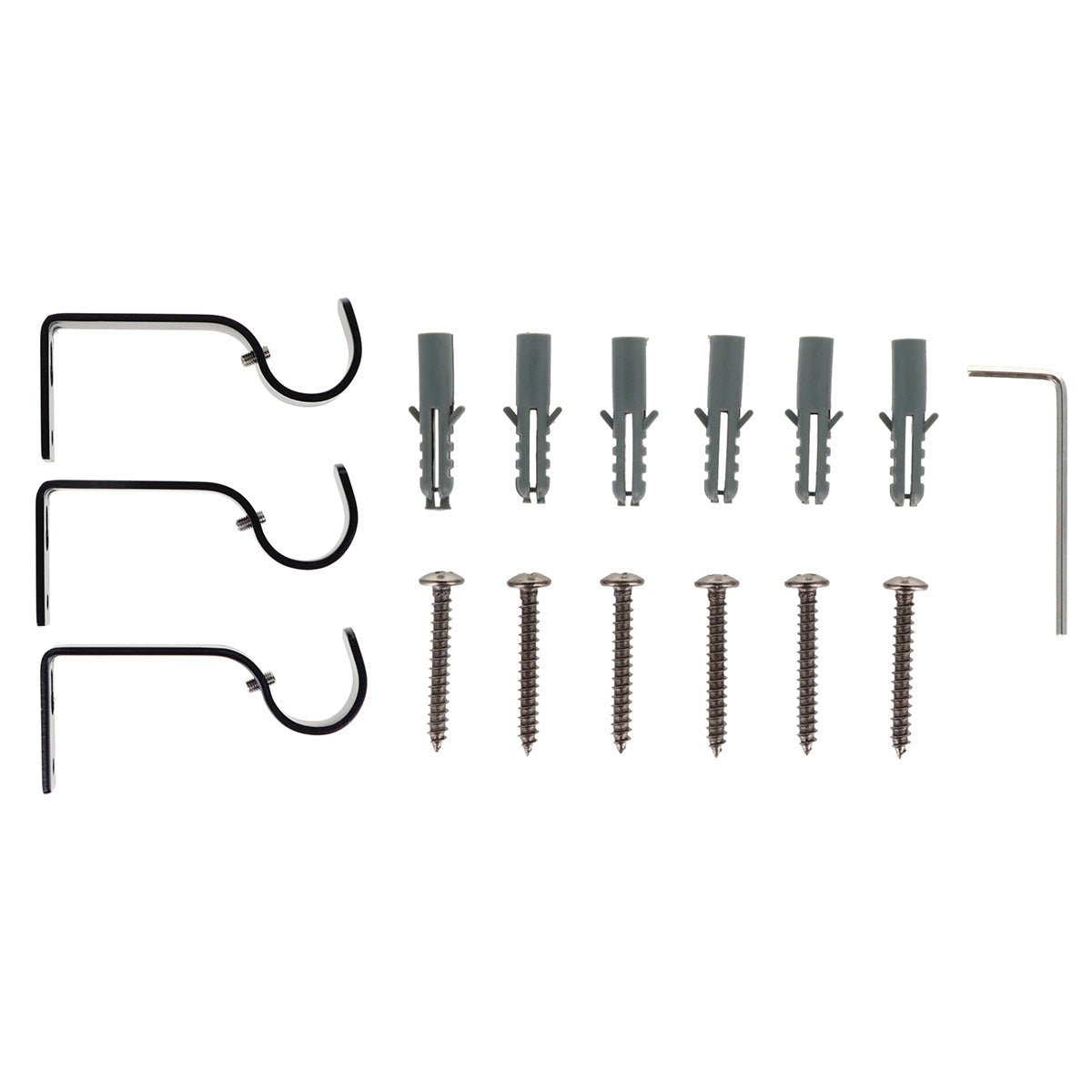 Set Galerie Extensibilă 120 - 210 CM Dream Φ28MM - Negru Mat - Set galerie extensibilă - Softambient