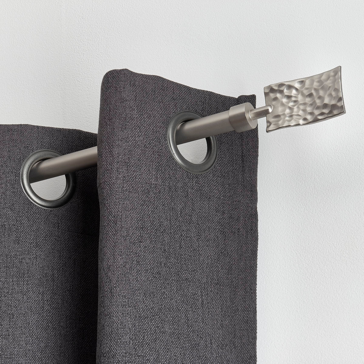 Set Galerie Extensibilă 120 - 210 CM Rectangle Martele Φ19MM - Argintiu - Set galerie extensibilă - Softambient