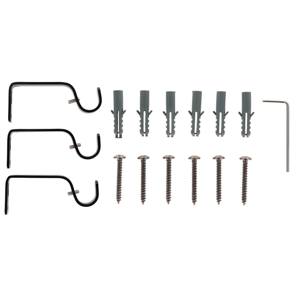 Set Galerie Extensibilă 210 - 380 CM Brasserie Φ19MM - Negru Mat - Set galerie extensibilă - Softambient