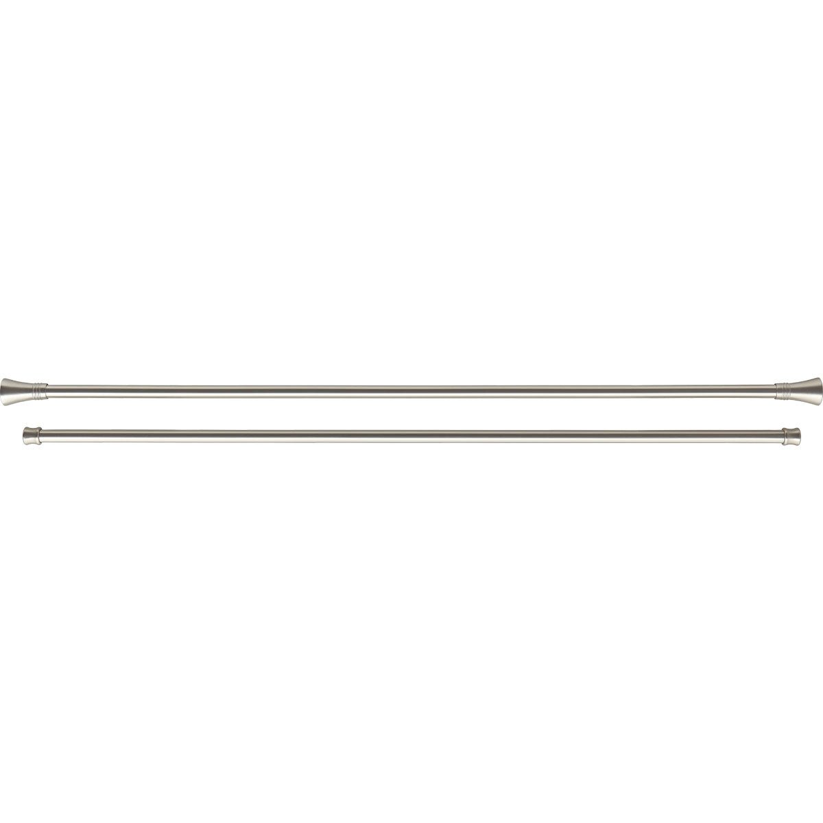 Set Galerie Extensibilă Dublă 120 - 210 CM Lotus Φ19MM - Argintiu - Set galerie extensibilă - Softambient